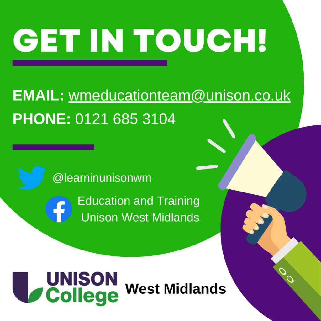 UNISON West Midlands Education Contact Details